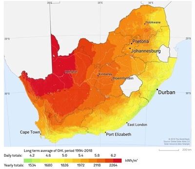 Dél-Afrika: 961 MW új telepített fotovoltaikus kapacitás 2024 első 10 hónapjában