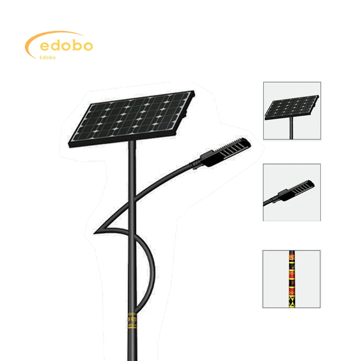 Kültéri 80w/100w/120w osztott napelemes utcai lámpa